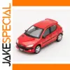 Peugeot 206 Diecast Model Car Red 1:64