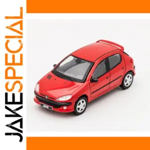 Peugeot 206 Diecast Model Car Red 1:64