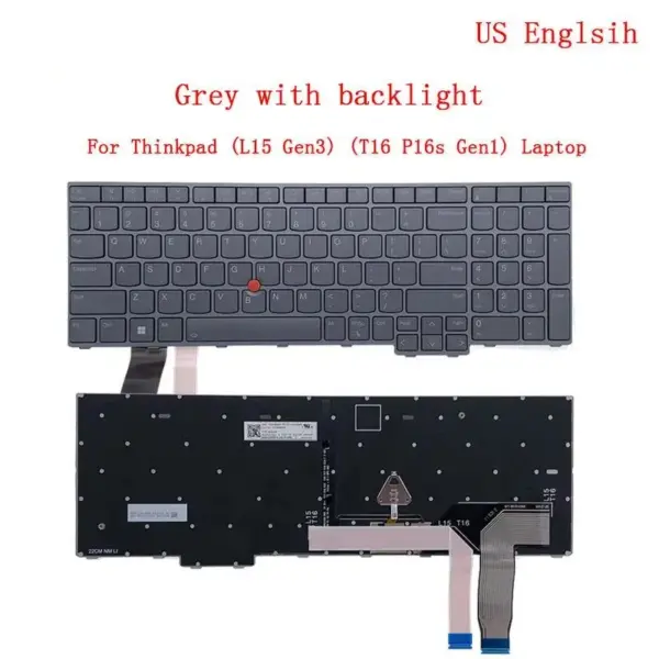 Backlit US Keyboard for Lenovo Thinkpad P16s - Image 8