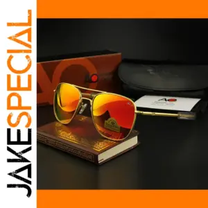 Men's Pilot Sunglasses QF556 with Mirror Lenses