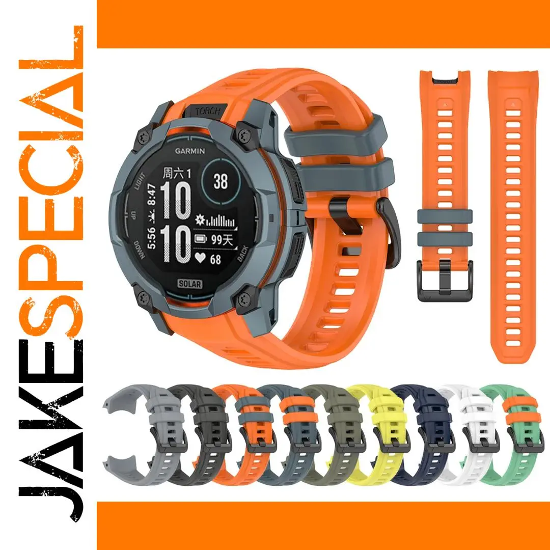 Silicone Strap for Garmin Instinct 3 50mm 45mm 1 Silicone Strap for Garmin Instinct 3 50mm 45mm