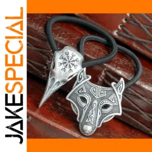 Norse Wolf Head Hair Rubber Band for Women