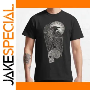 Celtic Raven Viking Norse Mythology T-Shirt for Men