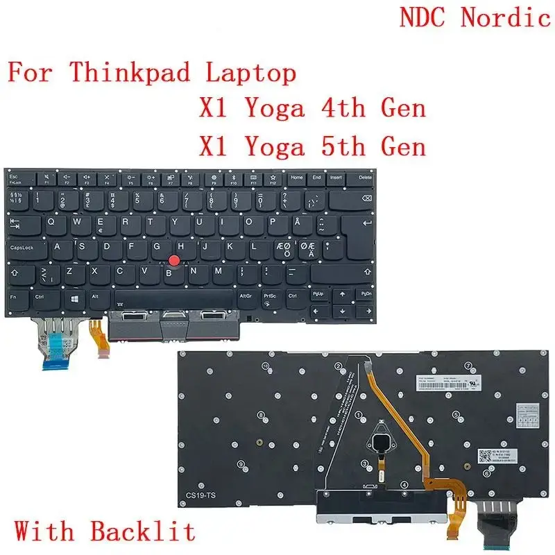 Backlit Spanish Keyboard for Lenovo ThinkPad X1 Yoga 14 Backlit Spanish Keyboard for Lenovo ThinkPad X1 Yoga - Image 14