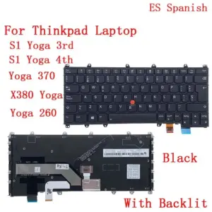LAS Spanish Keyboard for Lenovo ThinkPad X380 Yoga 20 e3a87162 no logo
