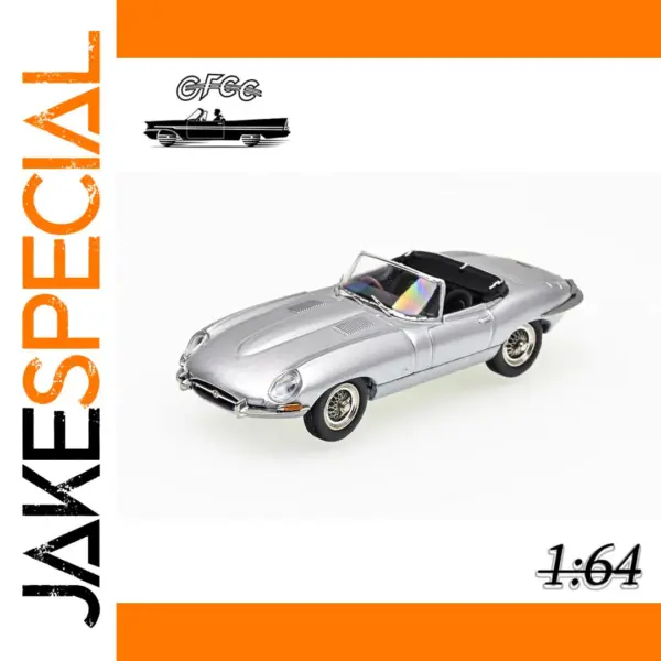 GFCC 1:64 Silver Jaguar E-Type Die-cast Model