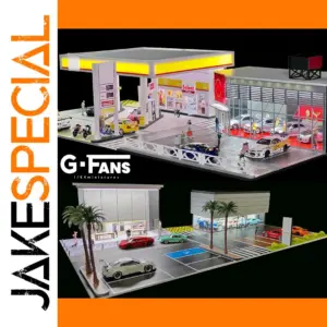 1/64 Scale Car Garage Diorama Model with Lights