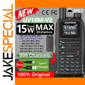 Baofeng UV16M V2 Walkie Talkie 15W with Full Band LCD