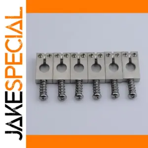 6 Pcs Stainless Steel Saddles for Guitar Bridge