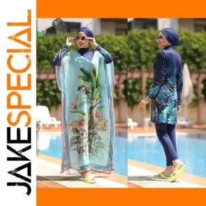 Modest Muslim Swimwear with Removable Hijab