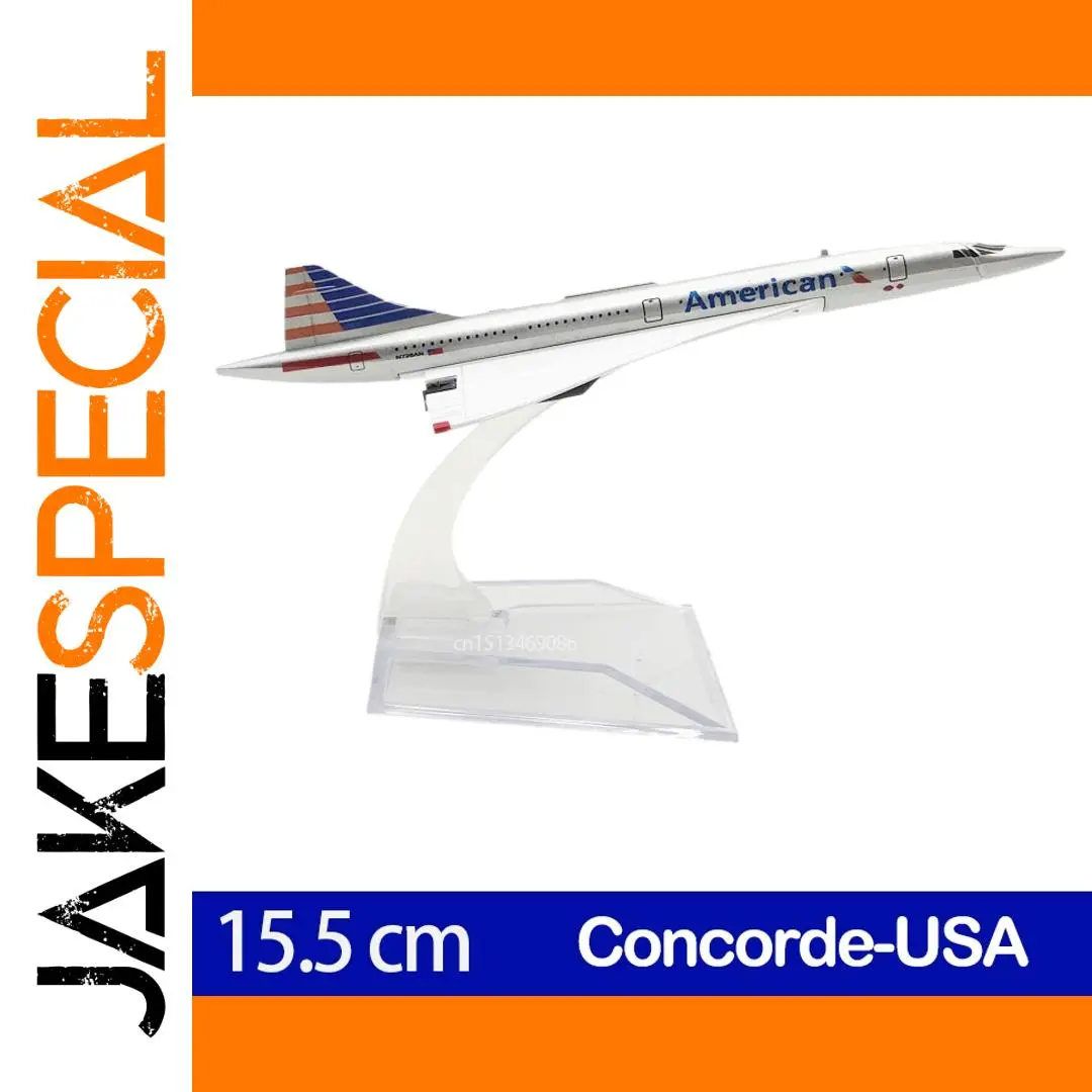 15.5cm Diecast Concorde Model American Airlines 1 15.5cm Diecast Concorde Model American Airlines