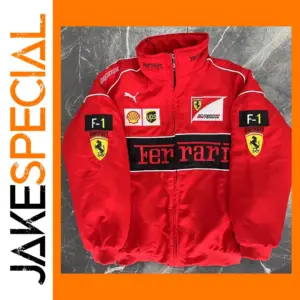 Ferrari Formula 1 Red Sports Jacket with Logos