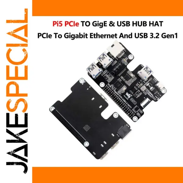 Raspberry Pi 5 PCIe Gigabit Ethernet USB Hub