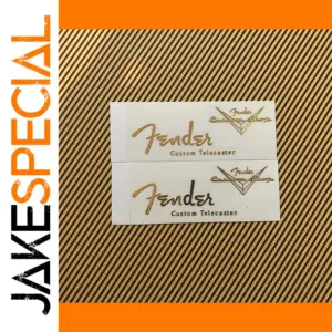 2 Pcs Gold Fender Headstock Decals for Telecaster