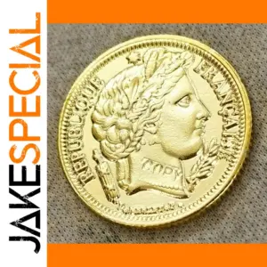 Replica 1851-A France 20 Francs Coin in Gold Finish