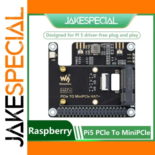 Raspberry Pi 5 PCIe to MiniPCIe HAT Plus