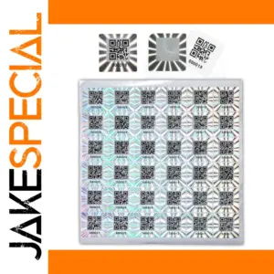 QR Code Silver Laser Holographic Security Stickers