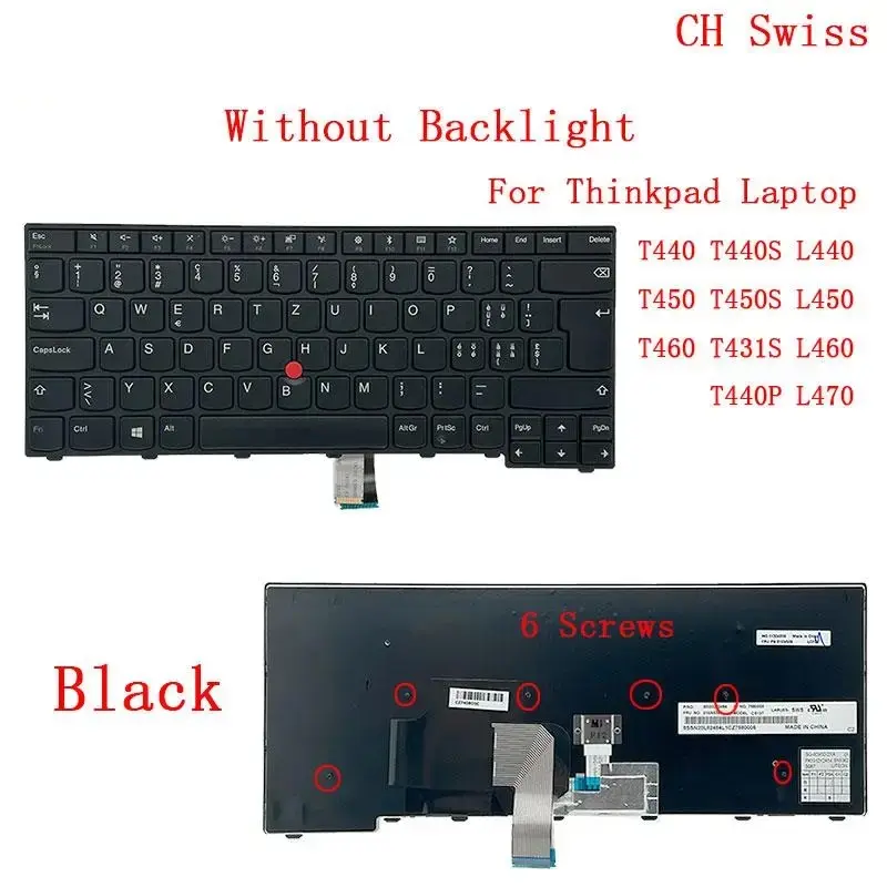 CH Swiss Keyboard for Lenovo T460/T450 7 CH Swiss Keyboard for Lenovo T460/T450 - Image 7