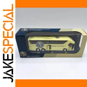 Yellow Plastic Bus Model Collectible Toy