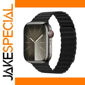 Magnetic Leather Strap for Apple Watch 44mm 45mm