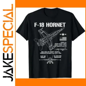 F-18 Hornet Fighter Jet T-Shirt Men’s Cotton Casual Top