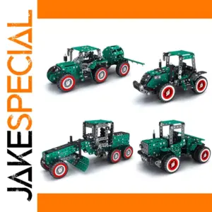3D Metal Agricultural Tractor Toy Set