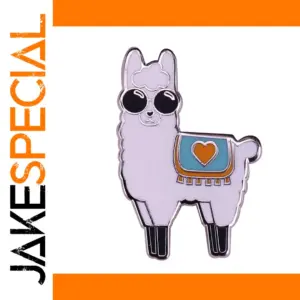 Cool Llama Enamel Pin Badge for Alpaca Lovers