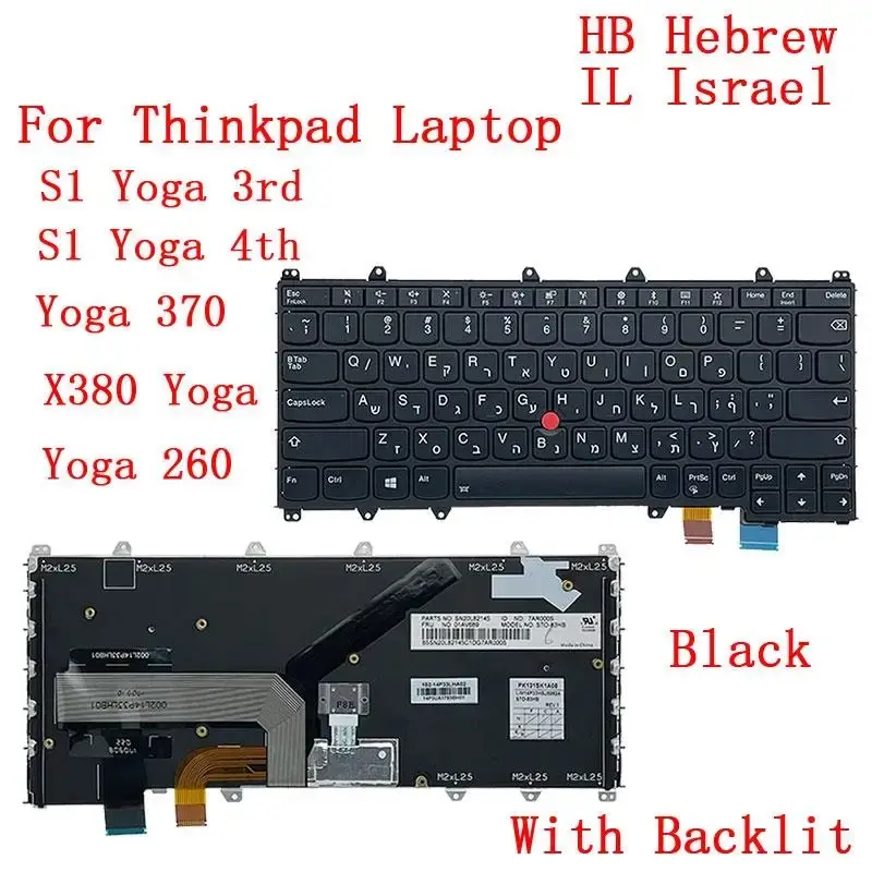Backlit Keyboard for Lenovo ThinkPad Yoga 370 12 Backlit Keyboard for Lenovo ThinkPad Yoga 370 - Image 12