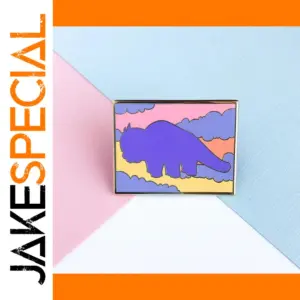 Colorful Cloud Appa Cow Enamel Brooch