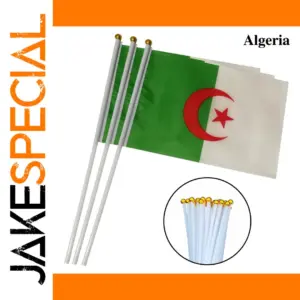 Algerian Handheld Flag Set 14x21cm