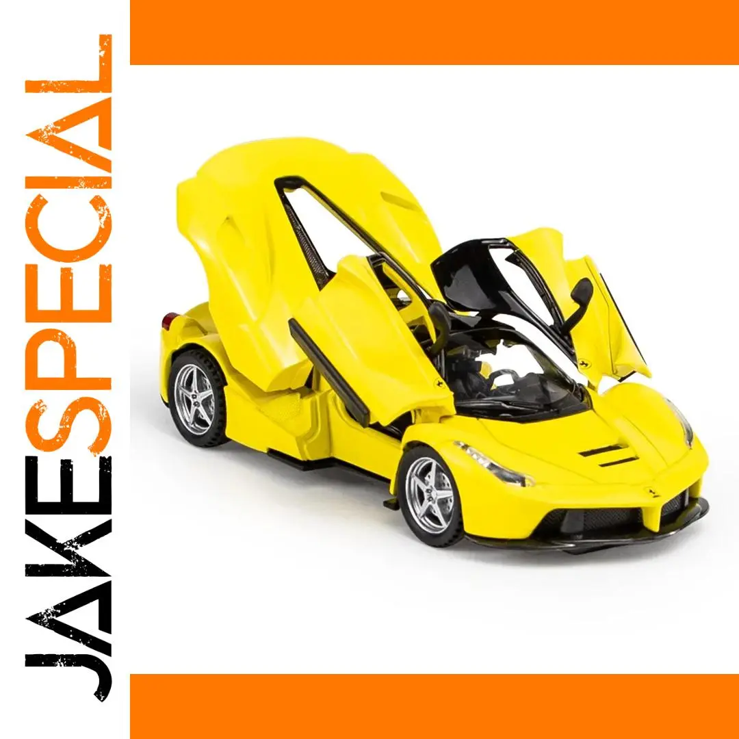 Ferrari LaFerrari Yellow Diecast Model 1:32 Scale 1 Ferrari LaFerrari Yellow Diecast Model 1:32 Scale