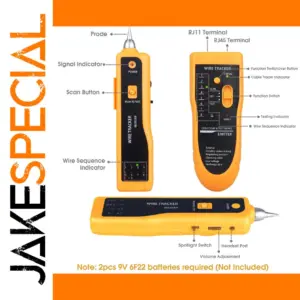 Network Cable Tester Kit for RJ45 RJ11 Lines