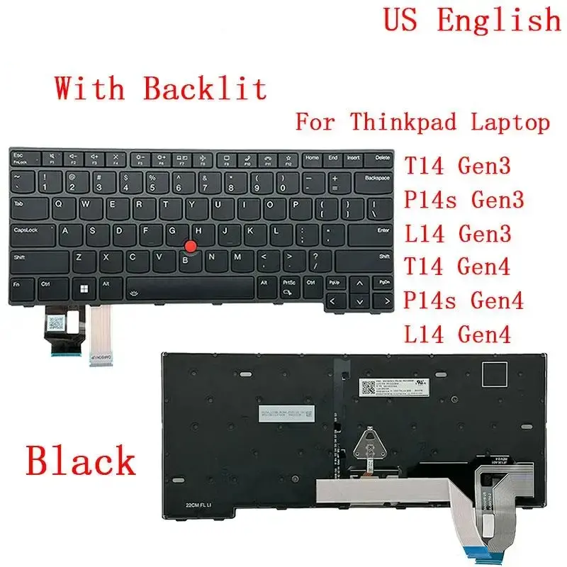 Lenovo ThinkPad Backlit Keyboard for T14 P14s L14 11 Lenovo ThinkPad Backlit Keyboard for T14 P14s L14 - Image 11