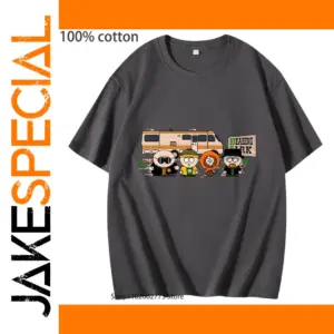 Breaking Bad Cartoon Print Summer T-Shirt