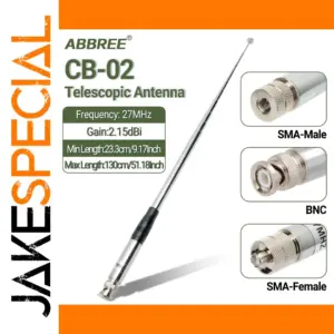 ABBREE 27MHz Telescopic CB Antenna for Handheld Radios