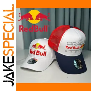 Red Bull Trucker Cap with 3D Logo Embroidery