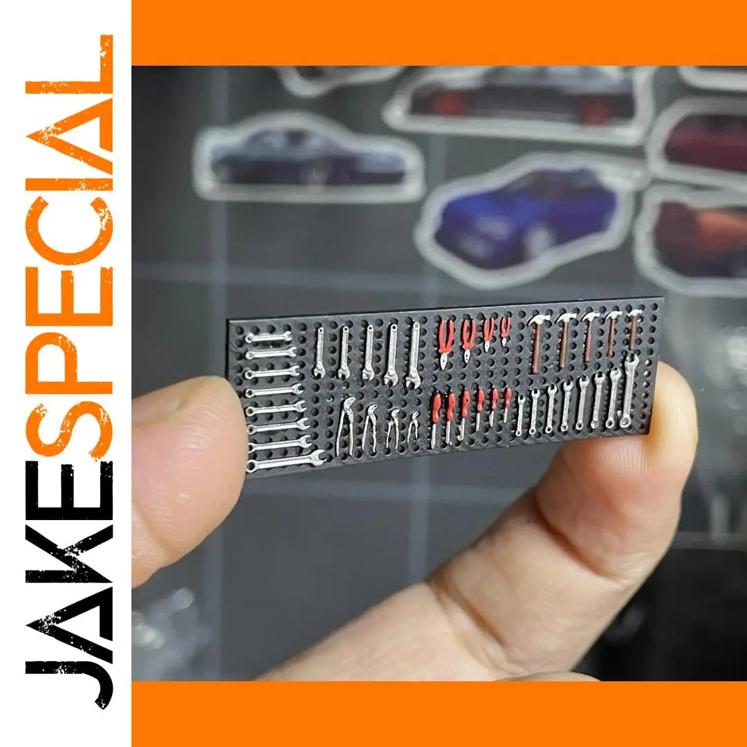 Miniature Car Garage Tool Wall Scene 1/64 Resin Model 1 Miniature Car Garage Tool Wall Scene 1/64 Resin Model