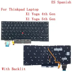 Backlit Spanish Keyboard for Lenovo ThinkPad X1 Yoga 33 f5a34c3e no logo