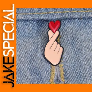 Heart-Shaped Enamel Brooch Pin for Lovers