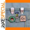 Coffee Cup Brooches Enamel Pin for Women Kids