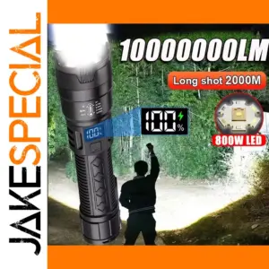 High Power 10,000,000 Lumens Flashlight