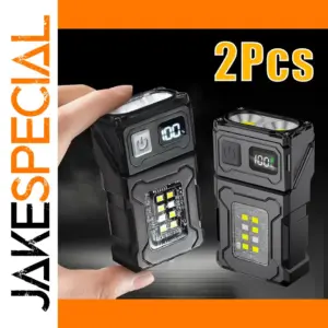 Mini USB Rechargeable LED Flashlight with Power Bank