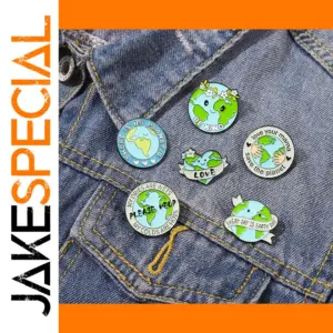 Earth Day Enamel Pin Brooches for Environment