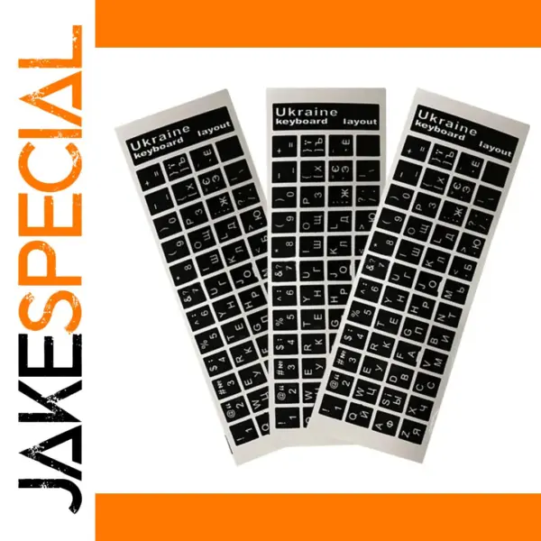 3PCS Ukrainian Language Keyboard Stickers Set