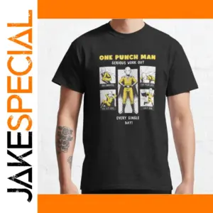 Serious Workout One Punch Man Manga T-Shirt for Men