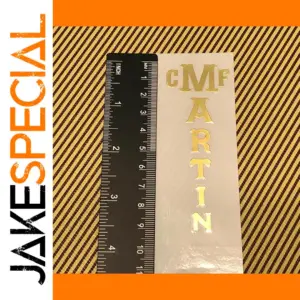 2Pcs Gold 3D Guitar Headstock Decals Set