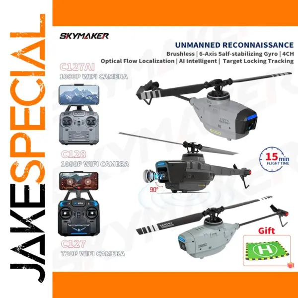 C127AI C127 C128 RC Helicopter with Camera