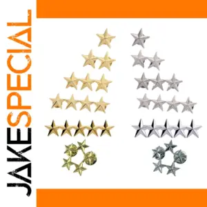 Chinese Style Metal Five-Pointed Star Badge Set