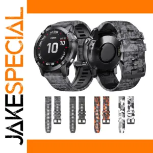 Camouflage Silicone Watch Strap for Garmin Fenix