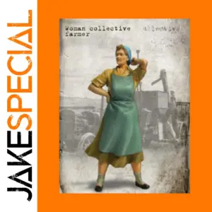 1/35 Scale Unpainted Resin Woman Farmer Figurine Kit